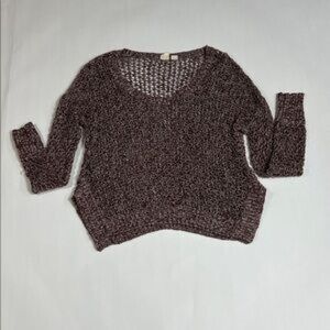 Chic Off-the-Shoulder Knit Sweater - Maroon